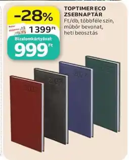 Auchan TOPTIMER ECO ZSEBNAPTÁR ajánlat