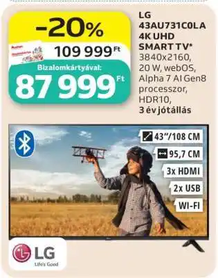 LG 43AU731C0LA 4K UHD SMART TV