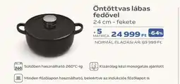 Auchan Öntöttvas lábas fedővel ajánlat