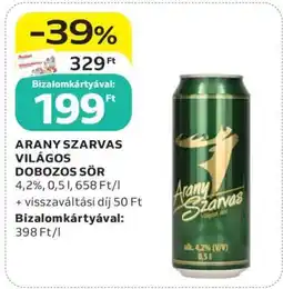 Auchan ARANY SZARVAS VILÁGOS DOBOZOS SÖR ajánlat