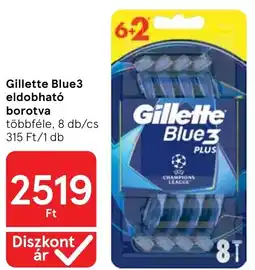 Tesco gillette blue3 eldobható borotva ajánlat