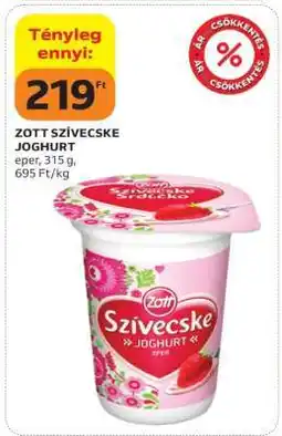 Auchan ZOTT SZÍVECSKE JOGHURT ajánlat