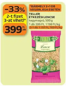 Auchan TELLÉR ÉTKEZÉSI LENCSE ajánlat