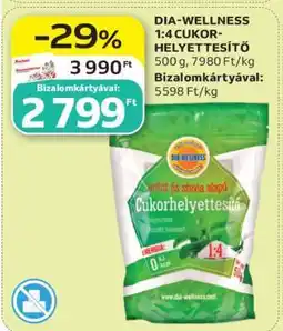 Auchan DIA-WELLNESS 1:4 Cukorhelyettesítő ajánlat