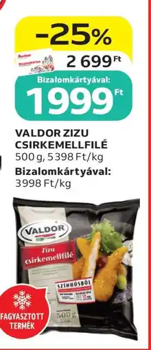 Auchan VALDOR Zizu csirkemellfilé ajánlat