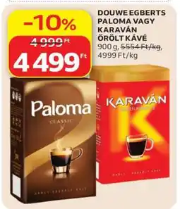 Auchan Douwe Egberts Paloma vagy Karaván őrölt kávé ajánlat