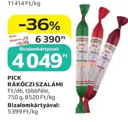 Auchan PICK Rákóczi szalámi ajánlat