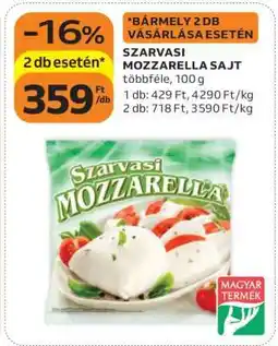 Auchan Szarvasi Mozzarella sajt ajánlat