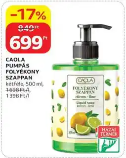 Auchan CAOLA PUMPÁS FOLYÉKONY SZAPPAN ajánlat