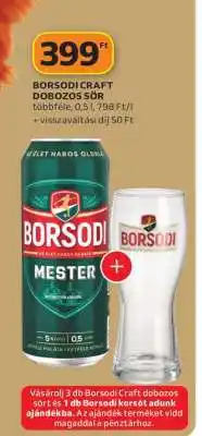 Auchan Borsodi Craft Dobozos Sör ajánlat