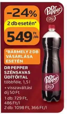 Auchan DR PEPPER SZÉNSAVAS ÜDÍTŐITAL ajánlat
