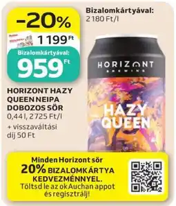 Auchan HORIZONT HAZY QUEEN NEIPA DOBOZOS SÖR ajánlat
