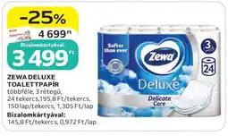 Auchan Zewa Deluxe toalettpapír ajánlat
