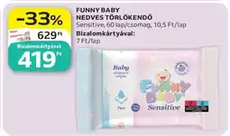 Auchan FUNNY BABY NEDVES TÖRLŐKENDŐ ajánlat
