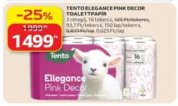 Auchan TENTO ELEGANCE PINK DECOR TOALETTPAPÍR ajánlat