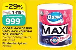 Auchan OOOPS! MAXI DESIGN VAGY MAXI KONYHAI TÖRLŐKENDŐ ajánlat