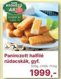 Family Frost Panirozott halfilé rúdacskák ajánlat