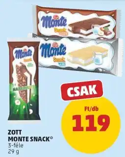 PENNY Zott monte snack ajánlat