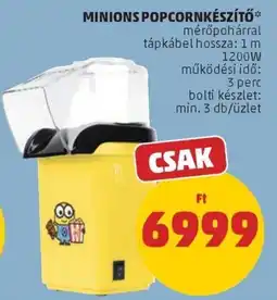 PENNY Minions popcornkészítő ajánlat