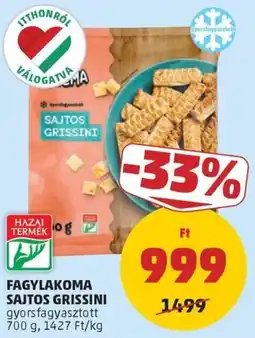 PENNY Fagylakoma sajtos grissini ajánlat
