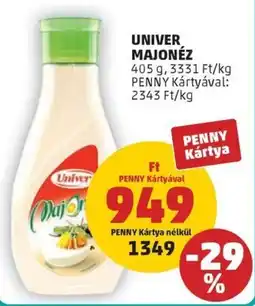 PENNY Univer majonéz ajánlat