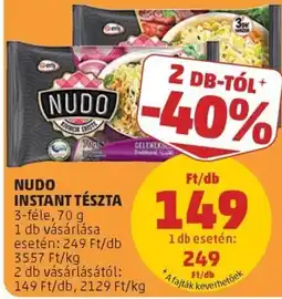 PENNY Nudo instant tészta ajánlat