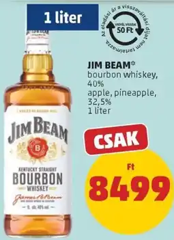 PENNY Jim beam bourbon whiskey apple pineapple ajánlat