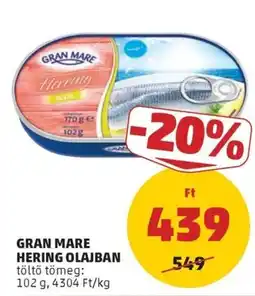 PENNY Gran Mare hering olajban ajánlat