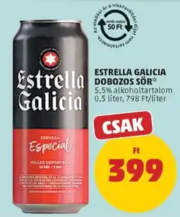PENNY Estrella Galicia dobozos sör ajánlat