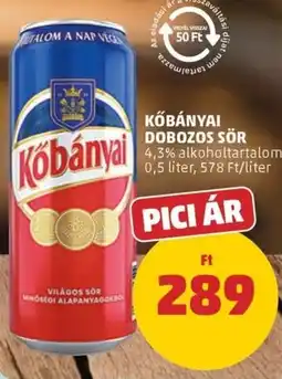 PENNY Kőbányai dobozos sör ajánlat