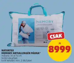 PENNY Naturtex memory antiallergén párna ajánlat