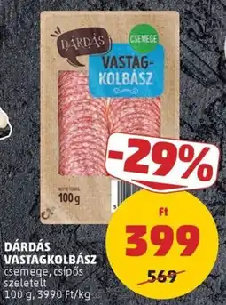 PENNY Dárdás vastagkolbász ajánlat