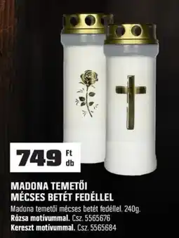 OBI Madona temetői mécses betét fedéllel ajánlat