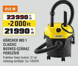 OBI Karcher wd 1 classic nedves-szara porszivo ajánlat