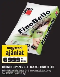 OBI Baumit gipszes glettanyag Fino Bello ajánlat