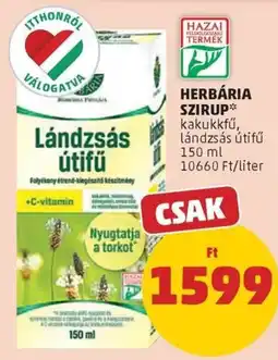 PENNY Herbária szirup ajánlat