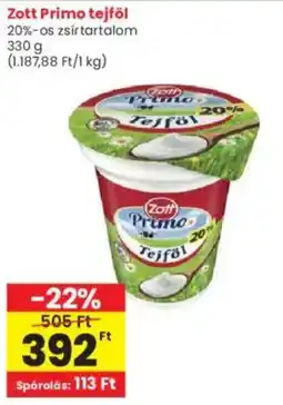 Interspar Zott tejföl ajánlat