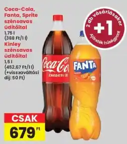 Interspar Coca-Cola, Fanta, Sprite szénsavas üdítőital ajánlat