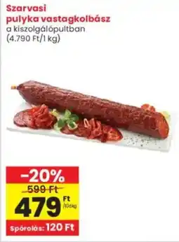Interspar Szarvasi pulyka vastagkolbász ajánlat