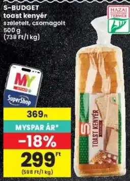 Interspar S-Budget toast kenyer ajánlat