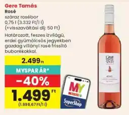 Interspar Gere Tamás Rosé ajánlat