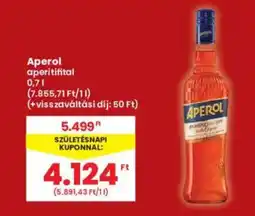 Interspar Aperol aperitifital ajánlat