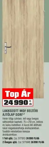 OBI Lakkozott Mdf beltéri ajtólap Dori ajánlat