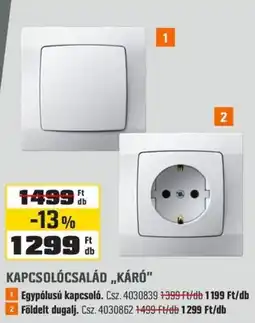 OBI Káro egypólusú kapcsoló ajánlat