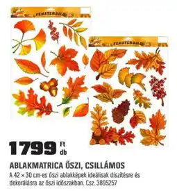 OBI Fensterbild ablakmatrica őszi, csillámos ajánlat