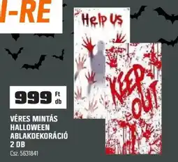 OBI N-re véres mintás halloween ablakdekoráció ajánlat