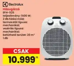 Interspar Electrolux hősugárzó ajánlat