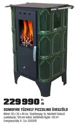 OBI Domofire tűzhely piccolino üvegzöld ajánlat