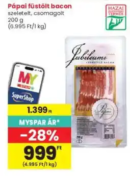 Interspar Pápai füstölt bacon ajánlat