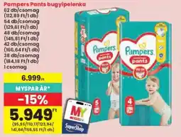 Interspar Pampers Pants bugyipelenka ajánlat